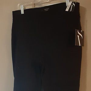 Vera Wang Skinny Mid Rise Size L Black Pants
